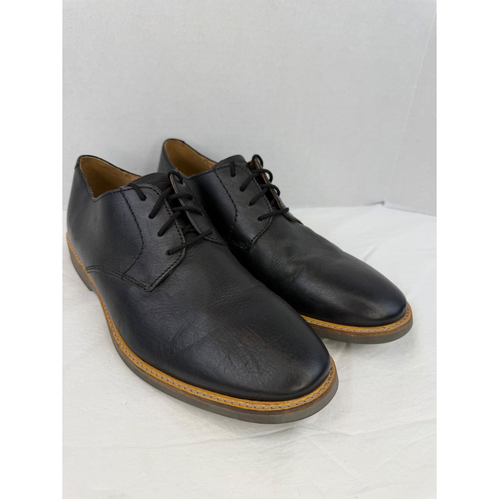Clarks Mens Atticus Limit Black Leather Derby Dress Shoes 12 W